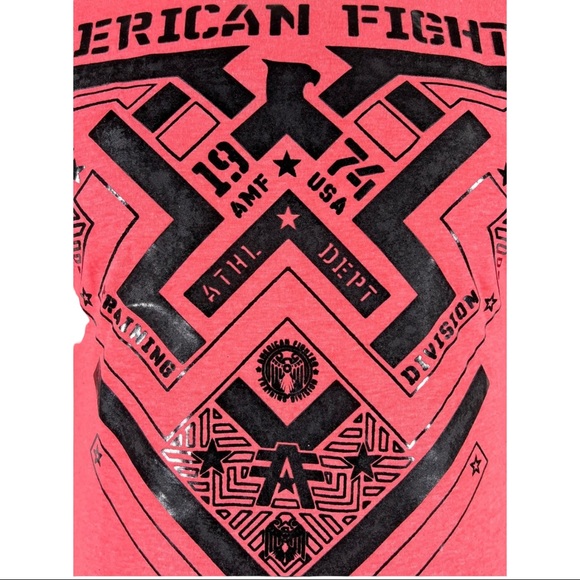 American Fighter Men's T-shirt DAMASCUS Athletic MMA Pink S-2XL - Picture 3 of 8